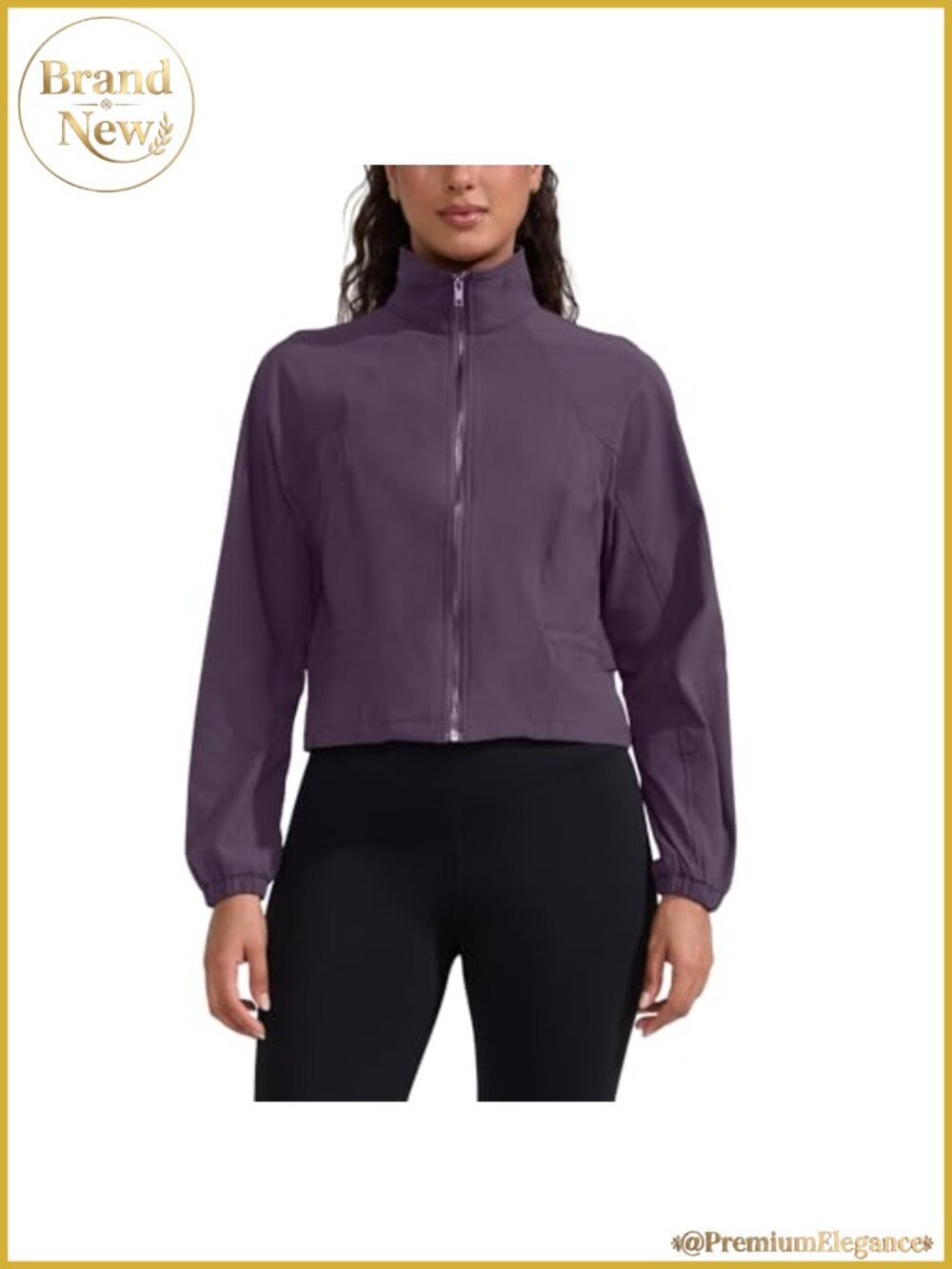 Women's Lightweight Running Jacket Full Zip Athletic Slim Fit with Pockets